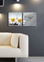Wallity Reloj de Pared Decorativo de Lienzo 2P2828CS-1 (2 Piezas 28x28 cm)
